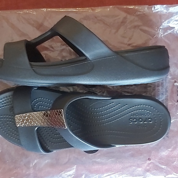 Croc Monterey Metallic Sz 11 Charcoal Black - New. -- PAYPAL  Payment ONLY - Picture 5 of 7